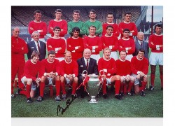 Bobby Charlton Autographed Photograph – Sir 1968 European Cup