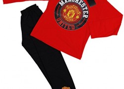 Boys Manchester United Football Club Pyjama Set Pjs Age 4 -12 Years