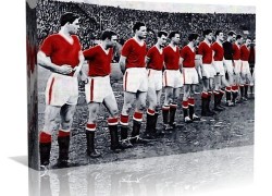 Busby Babes Manchester Utd Framed Canvas Art Print