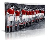 Busby Babes Manchester Utd Framed Canvas Art Print