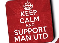 Keep Calm And Support Man Utd Mug Coasters