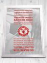 Man Utd FC We’ll Never Die Lyrics Football Chant Print A4 Gift