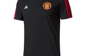 Manchester United 3 Stripe T-Shirt – Black