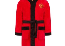 Boys Man Utd Hooded Bathrobe