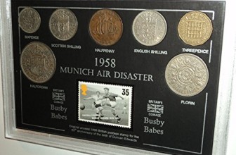 Munich Air Crash Disaster The Busby Babes Duncan Edwards (Manchester United Man Utd & England) Football Legend Vintage Coin & Stamp Present Display Gift Set 1958